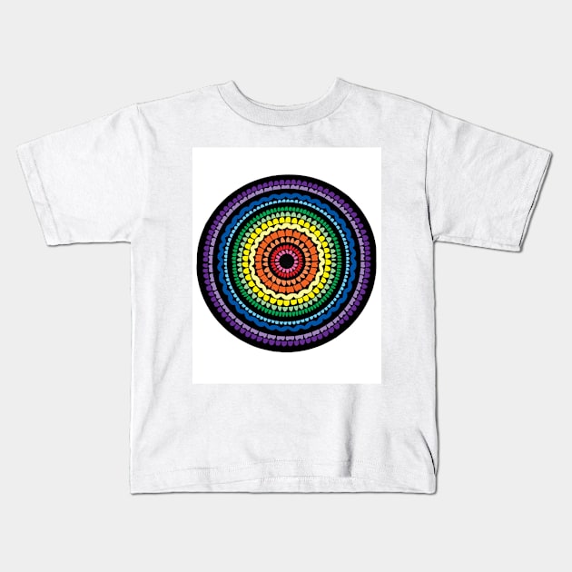 Pride Mandala Kids T-Shirt by lizzyad